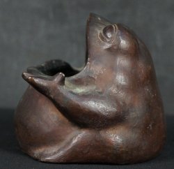 Garden frog 1900 bronze