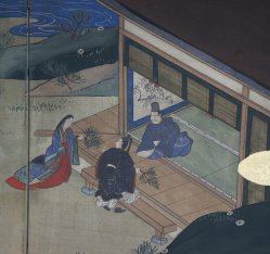 Genji tale Byobu 1800s