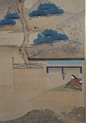 Genjimono-gatari gold panel 1880
