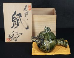 Hotei sculpture Oribe craft 1960