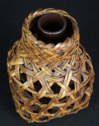 Ikebana bamboo wall vase 1970