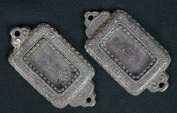 Image/calligraphy pewter holder 1800s