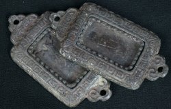 Image/calligraphy pewter holder 1800s