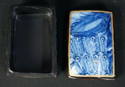 Iremono lacquer ceramic box 1950