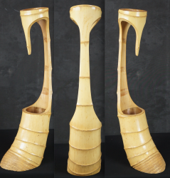 Japan art bamboo vase 1970