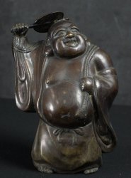Japan bronze Hotei deity 1900