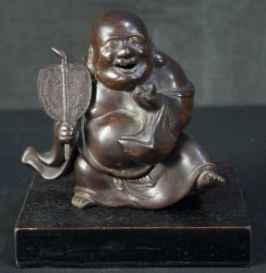 Japan bronze Koro Hotei 1900