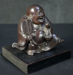 Japan bronze Koro Hotei 1900