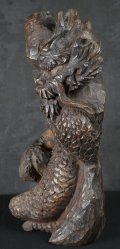 Japan dragon Tatsu carving 1900