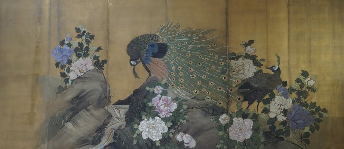 Japan peacock gold leaf 1900