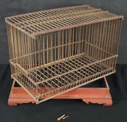 Japan wood bird cage 1880s