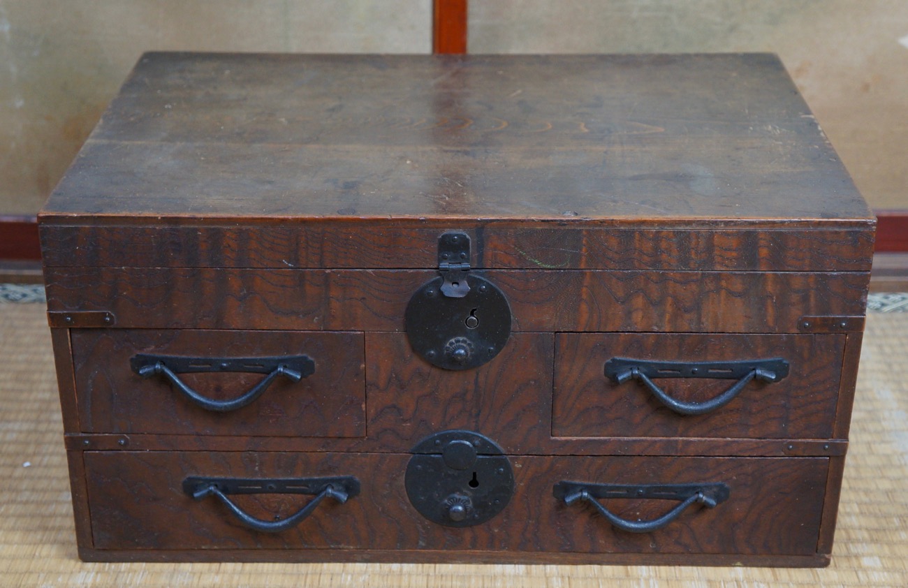 Antique Kotansu Japanese Wood Small Furniture 1800's Japan Cabinet Materials: wood, iron - Antique Kotansu Japanese Wood Small Furniture 1800's Japan Cabinet