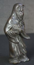 Jurojin bronze 1880 Meiji