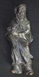 Jurojin bronze 1880 Meiji