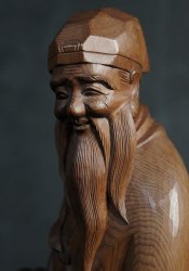 Jurojin fine wood carving 1900