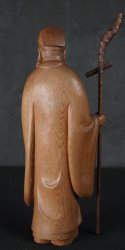 Jurojin fine wood carving 1900