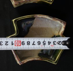 Kakuzara Oribe fine plate 1970