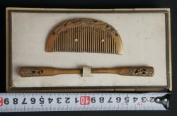 Kanzashi comb and pin 1900