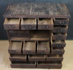 Keyaku Hikidashi-Tansu cabinet 1800