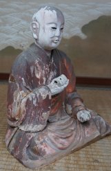 Kobo Daishi monk sculpture 1873