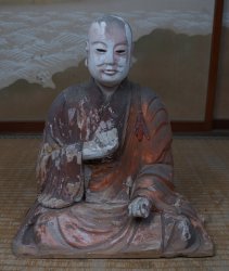 Kobo Daishi monk sculpture 1873