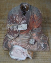 Kobo Daishi monk sculpture 1873