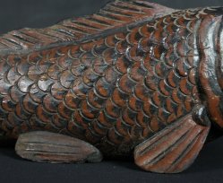 Koi carp Jizai 1950 wood