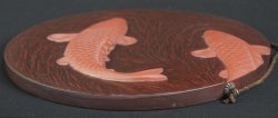 Koi carps wood carving 1970
