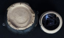 Kuro-Oribe censer Koro 1960