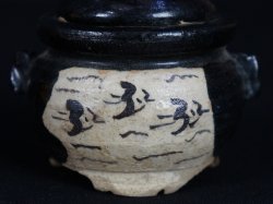 Kuro-Oribe censer Koro 1960