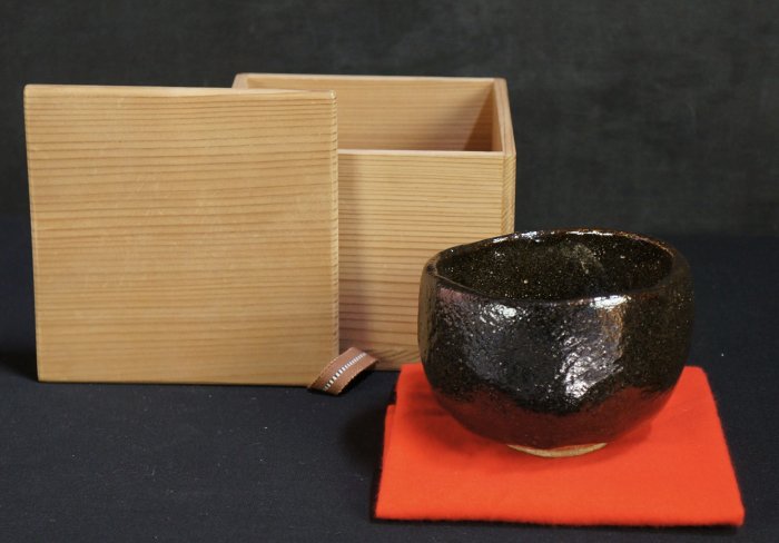 Kuro-Raku tea bowl 1950