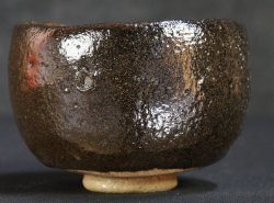 Kuro-Raku tea bowl 1950