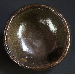 Kuro-Raku tea bowl 1950