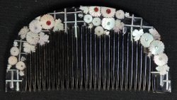 Kushi comb lacquer craft 1900