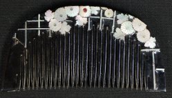 Kushi comb lacquer craft 1900