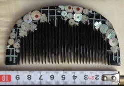 Kushi comb lacquer craft 1900