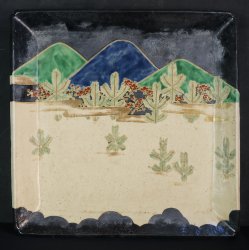 Kyomizi-Yaki plate 1900