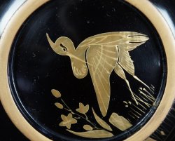 Lacquer Bowl Sagi bird 1877