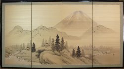 Landscape Byobu 1980 Fuji