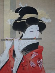 Maiko flute player 1890