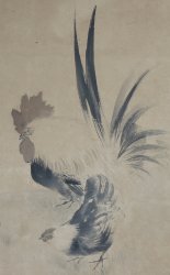 Meiji Zen art 1880 rooster