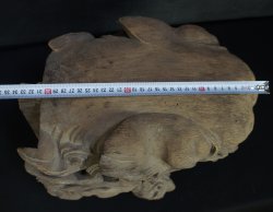 Miyadaiku lion carving 1800
