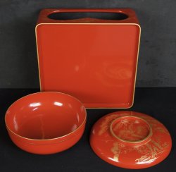 Ohira lacquered set 1900s