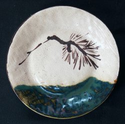Oribe ceramic plate 1900