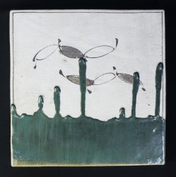 Oribe Chagama tile 1980
