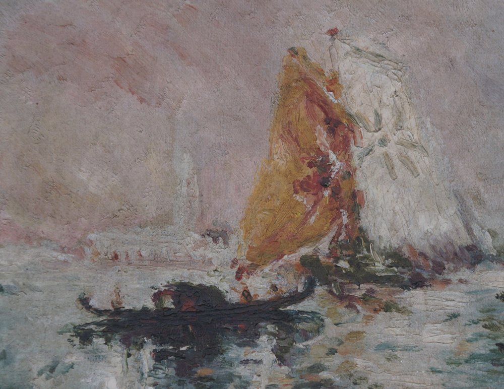 Japanese oil painting landscape on canvas 1937 art | eBay