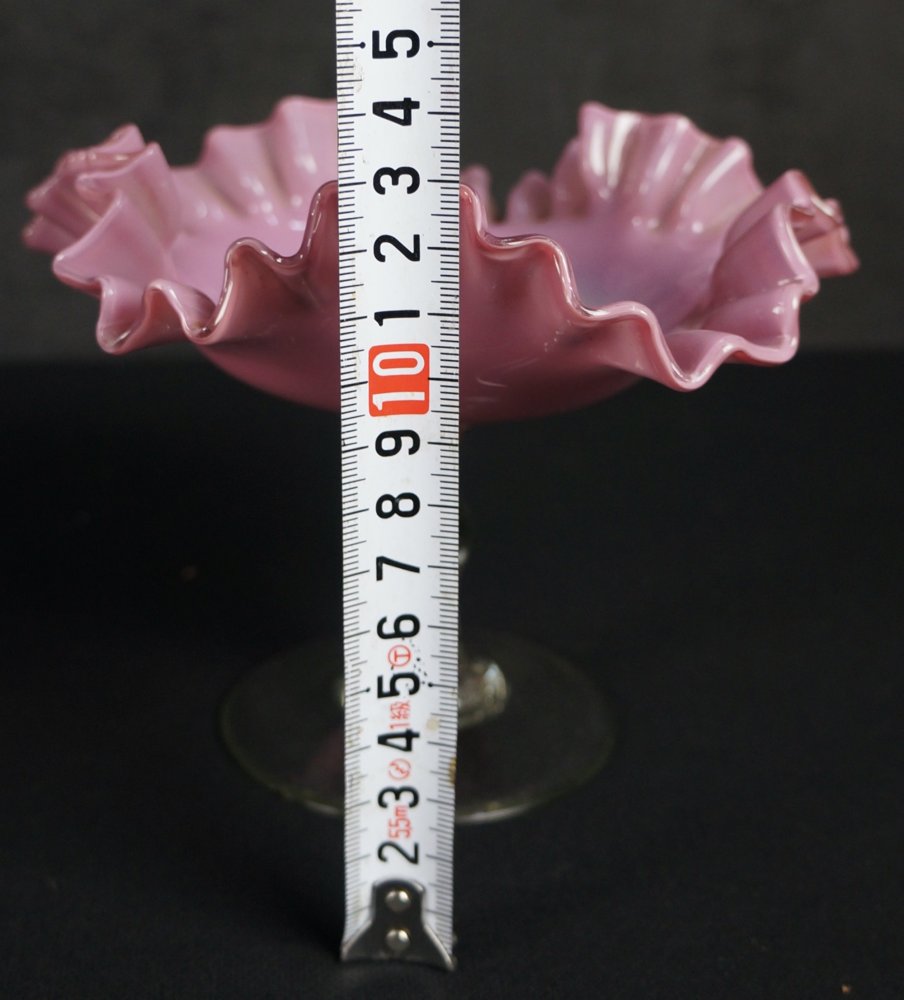 アンティーク Folding Glass Japanned Top Stand Antique Japanese Lacquered Crane Kimono Hanger Stand for