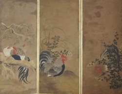 Rooster Byobu 1750