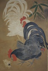 Rooster Byobu 1750