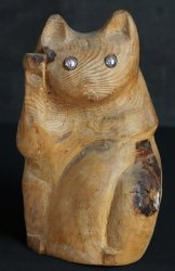 Rural wood cat Maneki 1920